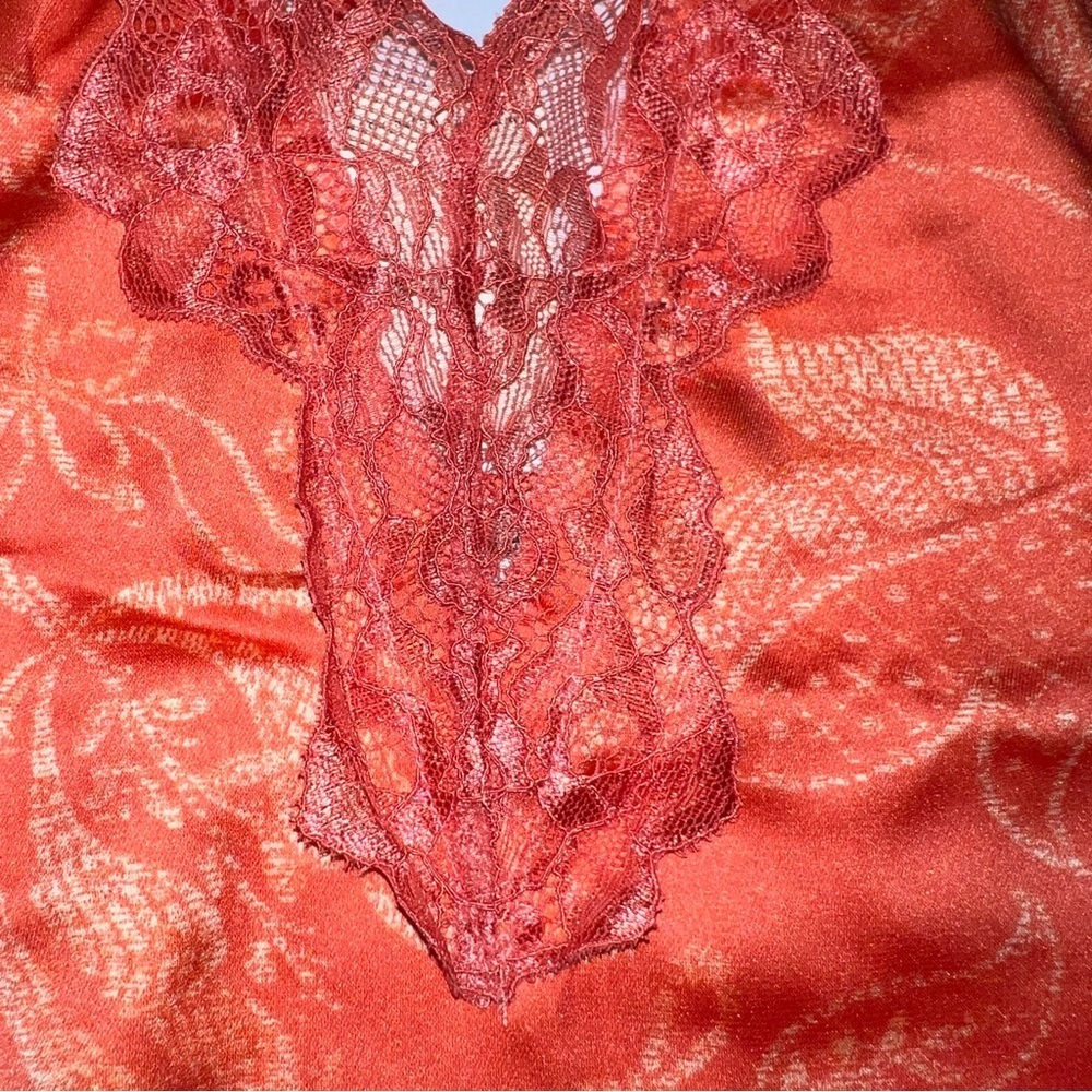 Free People size S Coral floral print strappy sleeveless Off The Coast Camisole - Picture 8 of 16